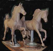 Front-Saddlebred, Arabian & Shelty dog
