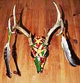 Painted Deer Skull