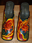 OrangeFireHorseClogs