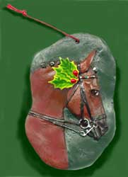 Bay Dressage Ornament