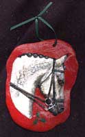 Gray Dressage Ornament