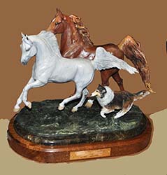 Arabian, a Saddlebred & a Sheltie