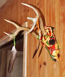 Painted Deer Skull