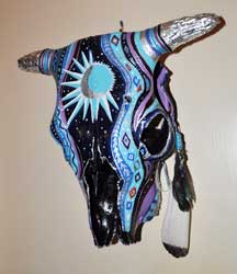 Moon Rise Cow Skull