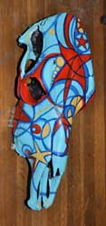 Red Star Cow Skull