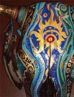 Painted Cow Skull