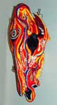 Painted Pig Hog Skull