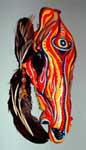 Painted Pig Hog Skull