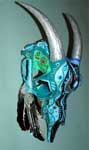 Painted Goat Skull
